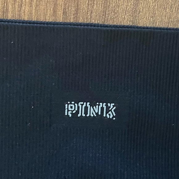 PINK by Victoria’s Secret cool & comfy ribbed black leggings Sz small - Picture 7 of 7